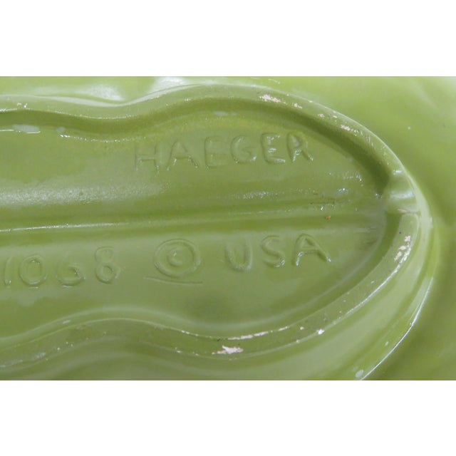 Mid 20th Century Mid Century Modern Haeger Pottery Green Ashtray 4520b For Sale - Image 5 of 16