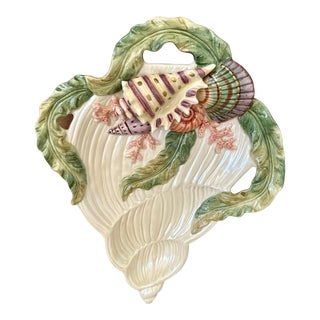 Coastal Fitz and Floyd Oceana Sculptural Shell Dish For Sale