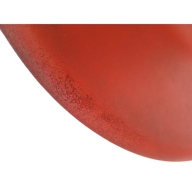 Italian Chrome-Plated Metal Base and Red Polyurethane Seating Chairs, 1990s, Set of 5 For Sale - Image 16 of 18