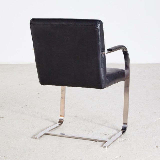 Bauhaus Steel Armchair with Leather Upholstery For Sale - Image 3 of 15