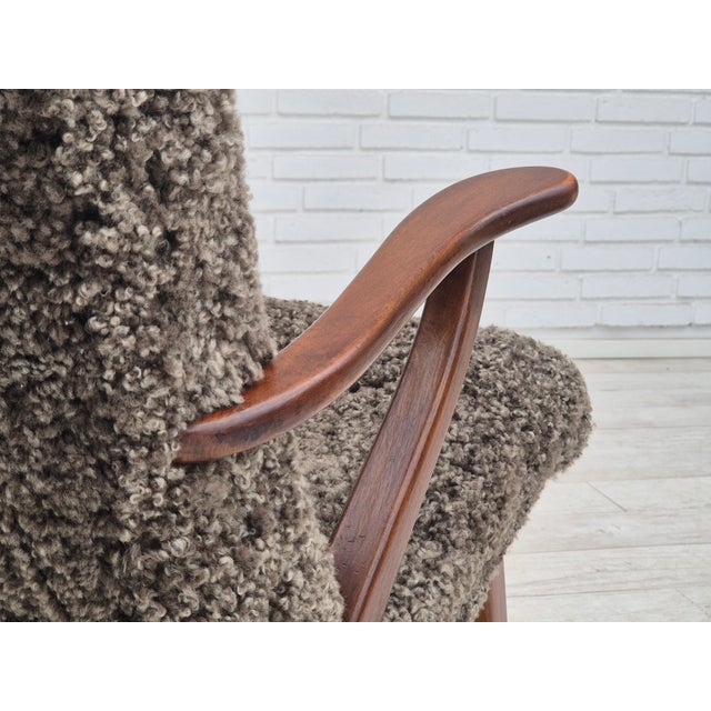 Vintage Danish Armchair in Beech Wood, 1960s For Sale - Image 10 of 18