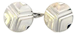 1990s Pair of Georg Jensen Estate Cufflinks Sterling Silver