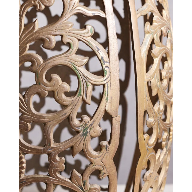 1960s Chinoiserie Brass Stool For Sale - Image 11 of 11