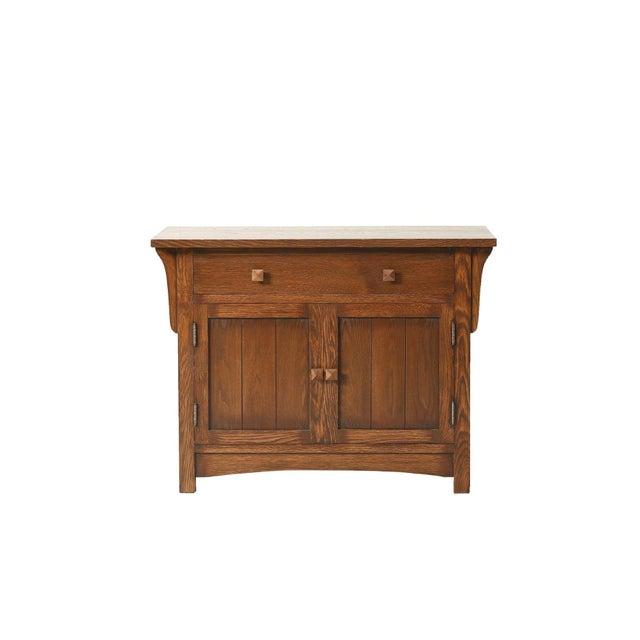Mission Mission Oak Cabinet - Walnut For Sale - Image 3 of 10