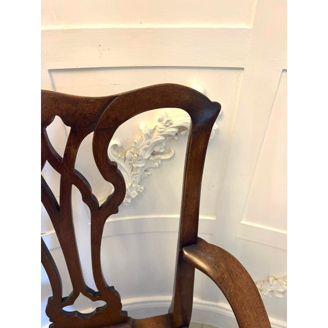 Antique English Victorian Mahogany Carver Dining Chairs, 1880s, Set of 8 For Sale - Image 17 of 18