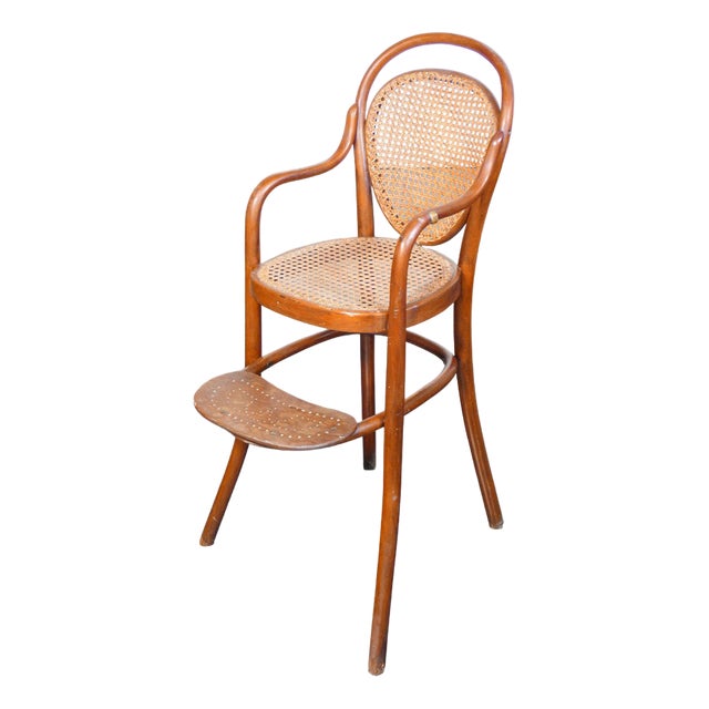 Childrens High Chair in Beech Wood from Thonet For Sale