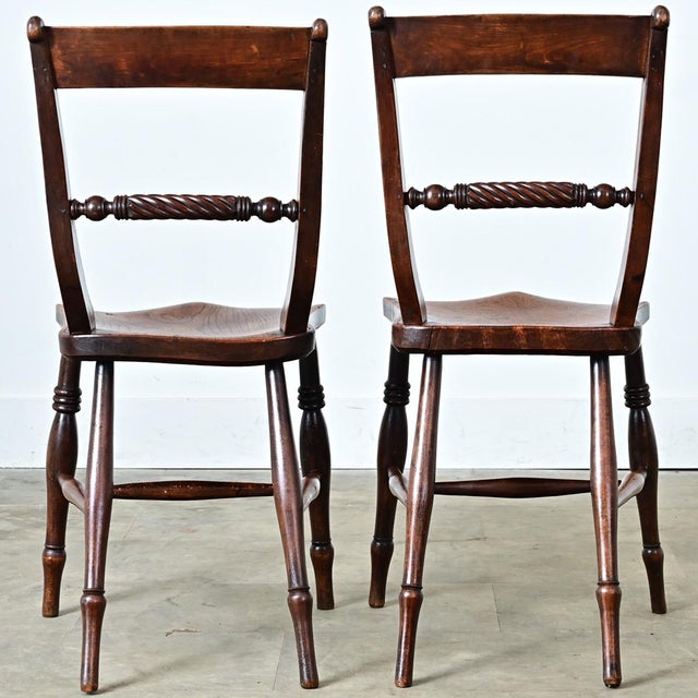 English Pair of 19th Century Yew & Elm Windsor Side Chairs For Sale - Image 10 of 11