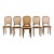 Antique French Louis XVI Style Walnut and Cane Dining Chairs - Set of 6 For Sale