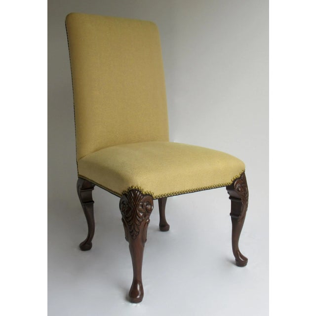 Late 20th. Century Custom "To the Trade," English Regency-Style Upholstered Armless Dining Chairs -Set of 6 For Sale In Miami - Image 6 of 18