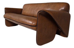 DS-125 Sofa in Cognac Leather by Gerd Lange for de Sede, Switzerland, 1980s
