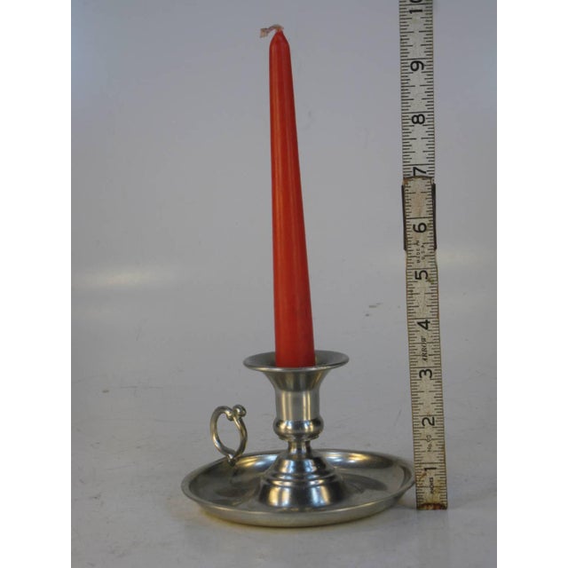 Metal Candle Holder Vintage Holland Pewter Historical Reenactment Cosplay Theater For Sale - Image 7 of 12