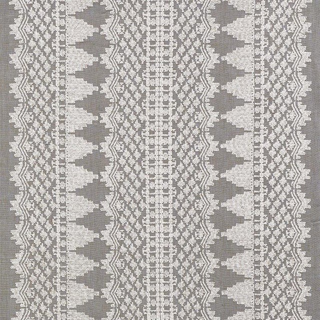 Wentworth Embroidery features elegant cross-stitching on a jute and linen ground. Subtle tonal variations within the...