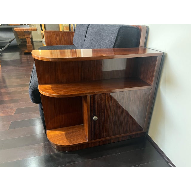 Wood 1930s French Art Deco Sofa in the Style of Jean Michel Frank in Indian Rosewood For Sale - Image 7 of 9