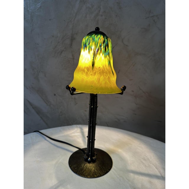 Art Deco Table Lamp in Frosted Glass, 1930s For Sale - Image 16 of 16