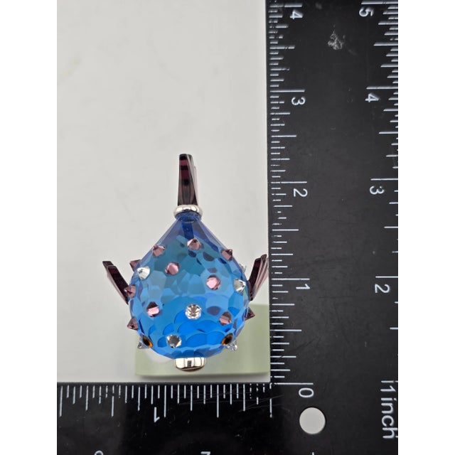 Vintage Swarovski Crystal Paradise Fish 626203 Cleona Capri Blue W Box. For Sale - Image 15 of 15