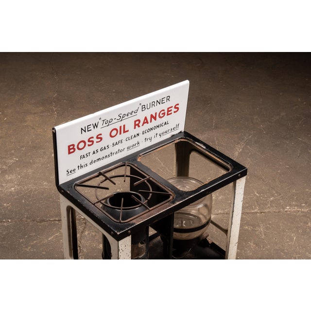 Mid 20th Century Vintage "Boss" Oil Ranges in-Store Point-of-Sale Display For Sale - Image 5 of 10
