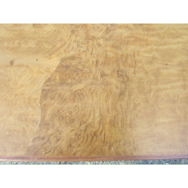 Mid-Century Modern Italian Burl Olive Wood Desk For Sale - Image 15 of 18