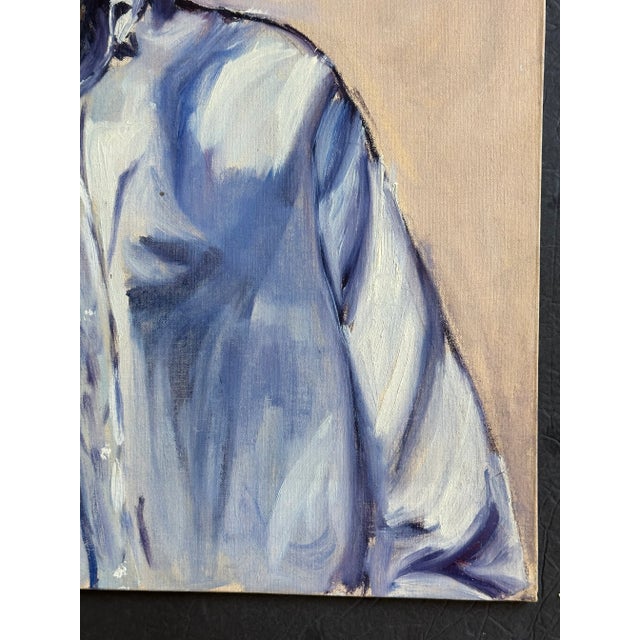 Paper Vintage Original Oil Painting Portrait of an African American Man For Sale - Image 7 of 12