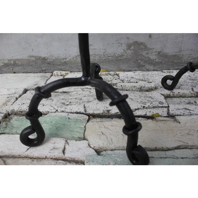 Large Wrought Iron Floor Candleholders, 1940s, Set of 2 For Sale - Image 6 of 11