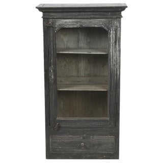 Weathered Wooden Wall Display Case For Sale