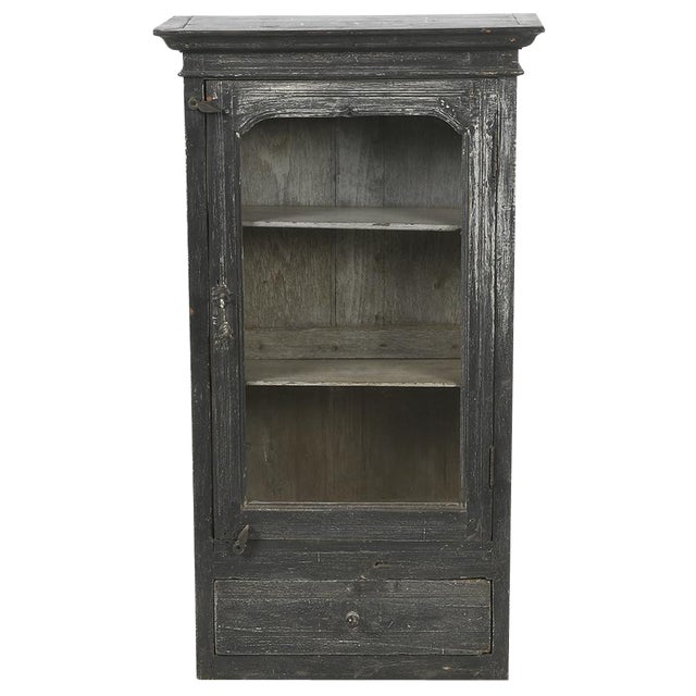 Weathered Wooden Wall Display Case For Sale