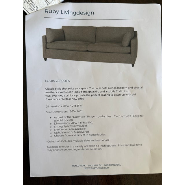 2020s Classic Slip Covered Sofa For Sale - Image 5 of 5