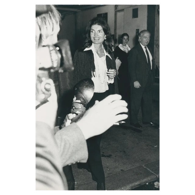 Jackie Kennedy, Black and White Photograph, 1970s For Sale