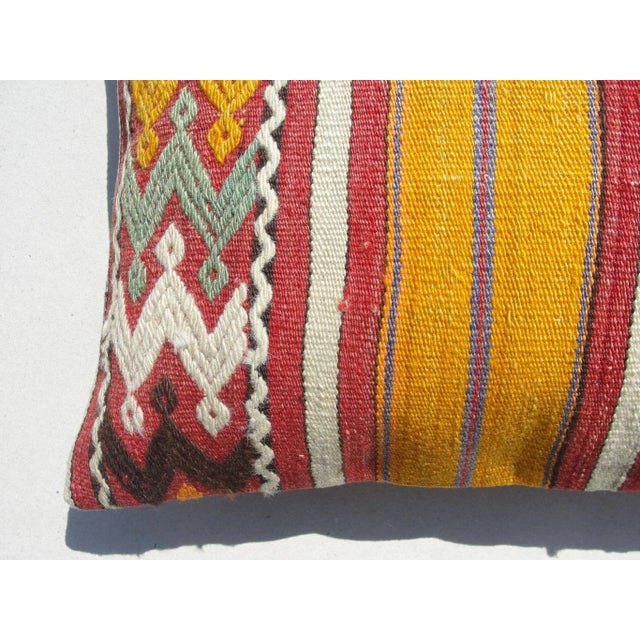 1970s 1970s Kilim Rug Pillow Cover For Sale - Image 5 of 9