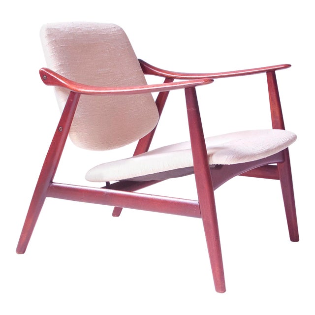 Vintage Arne Hovmand-Olsen for Mogens Kold Teak Lounge Chair-Denmark, 1960s For Sale