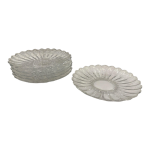 Early 20th Century Heisey Attributed Glass Crystolite Plates- Set of 6