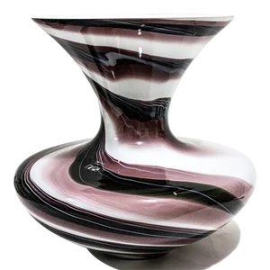 Makora Purple Swirl Blown Glass Vase - Made in Poland