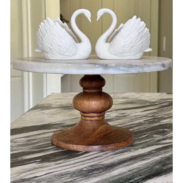 Vintage White Porcelain Swan Cake Toppers - A Pair For Sale - Image 10 of 10