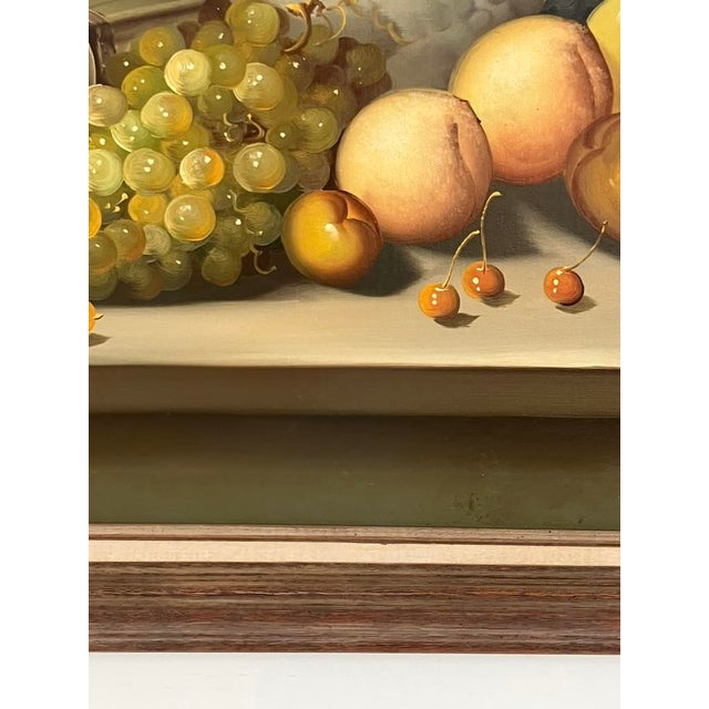 Leo Scott – Large Still Life With Fruit and Books, Original Oil on Canvas For Sale - Image 9 of 16