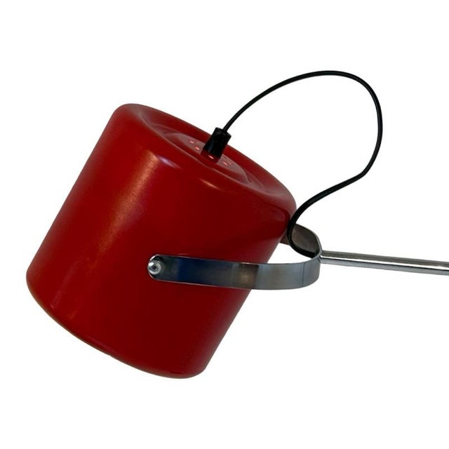 Red Vintage Dutch Floor Lamp by Hoogervorst for Anvia For Sale - Image 8 of 11