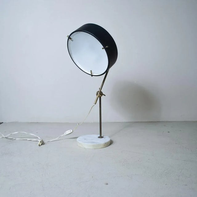 Adjustable Table Lamp in Circular Marble from Stilux Milano, 1950s For Sale - Image 9 of 9