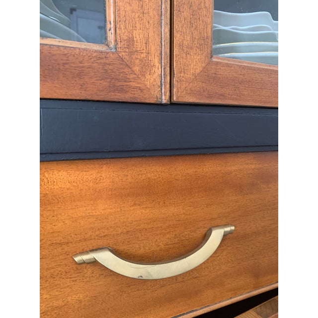 Brown Mid 20th Century Mid-Century Modern China Cabinet For Sale - Image 8 of 11
