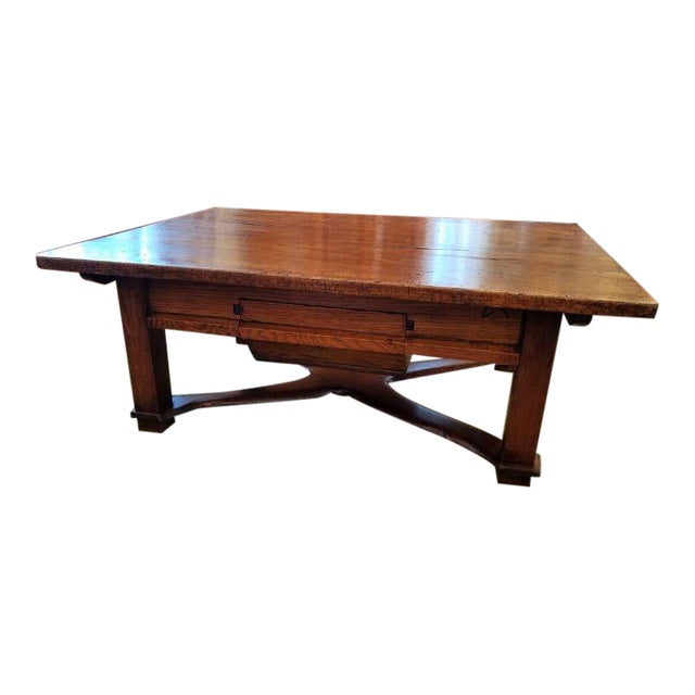 Rustic French Oak Coffee Table Chairish