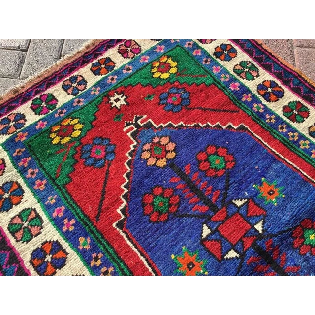 Vintage Turkish Hand Knotted Area Rug - 37.5"x54" For Sale - Image 4 of 8