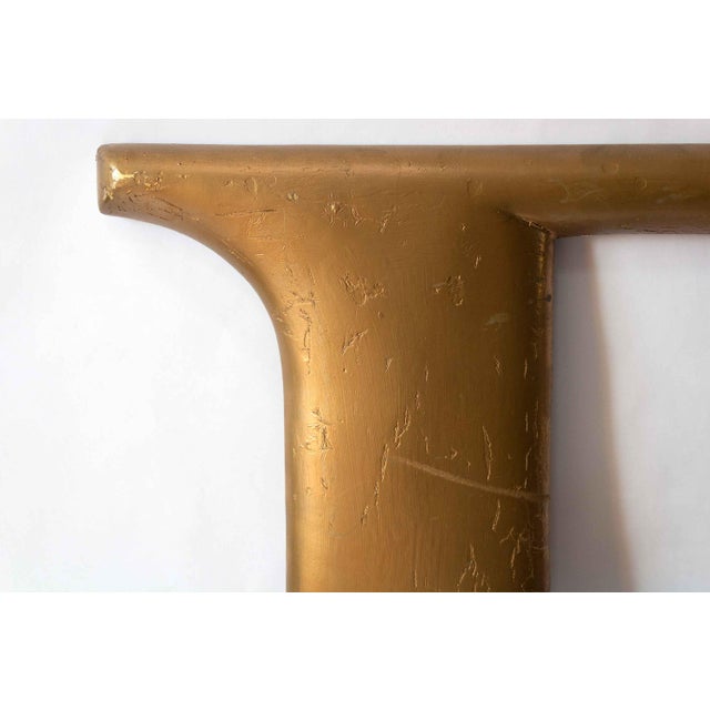 American Mid Century Gold Letter F For Sale - Image 3 of 5