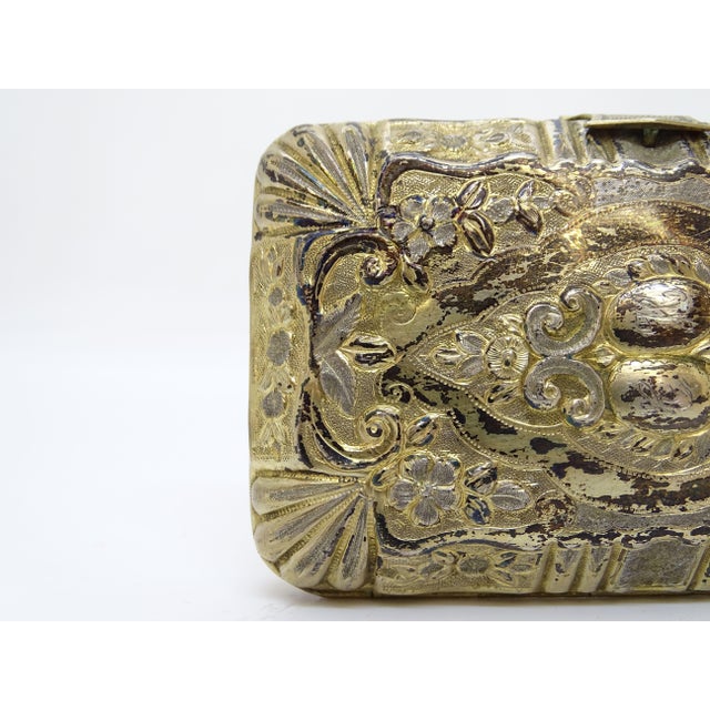 Napoleon III Cigarette Case or Jewelry Box in Gilt Silver, France, 19th Century For Sale - Image 10 of 17