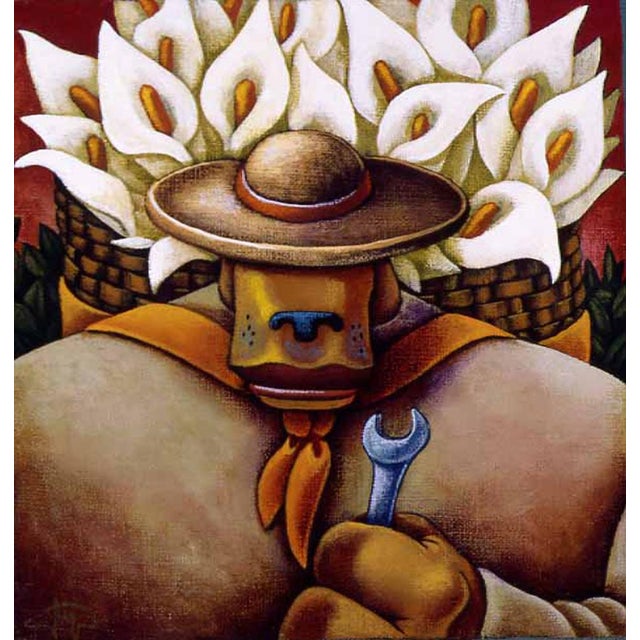 2000 - 2009 Markus Pierson "Art History Coyote Portraits of O'Keefe and Rivera" 2 Serigraphs For Sale - Image 5 of 7