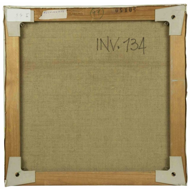 Green Composition is a contemporary artwork realized by Leo Guida in 1970s Mixed colored oil painting on canvas. Leo Guida...