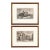 Pair 18th Century Framed Italian Etchings of Churches in Rome by Guiseppe Vasi For Sale
