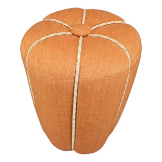 Vintage Czechoslovakian Upholstered Ottoman in the style of Halabala, 1950s For Sale