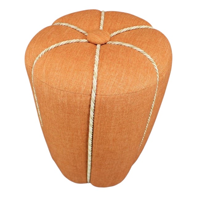 Vintage Czechoslovakian Upholstered Ottoman in the style of Halabala, 1950s For Sale