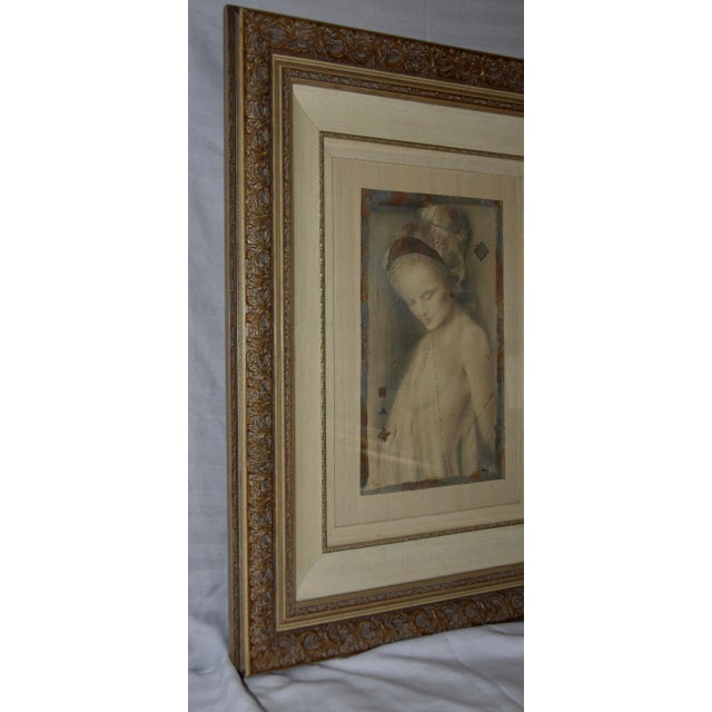 Portraiture Csaba Markus 'Cassandra' Original Museum-Quality Painting Mixed Media For Sale - Image 3 of 12