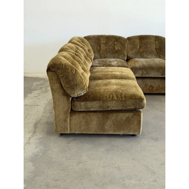 Limited Edition: Lugo Modular Sofa in Green Chenille For Sale - Image 15 of 18