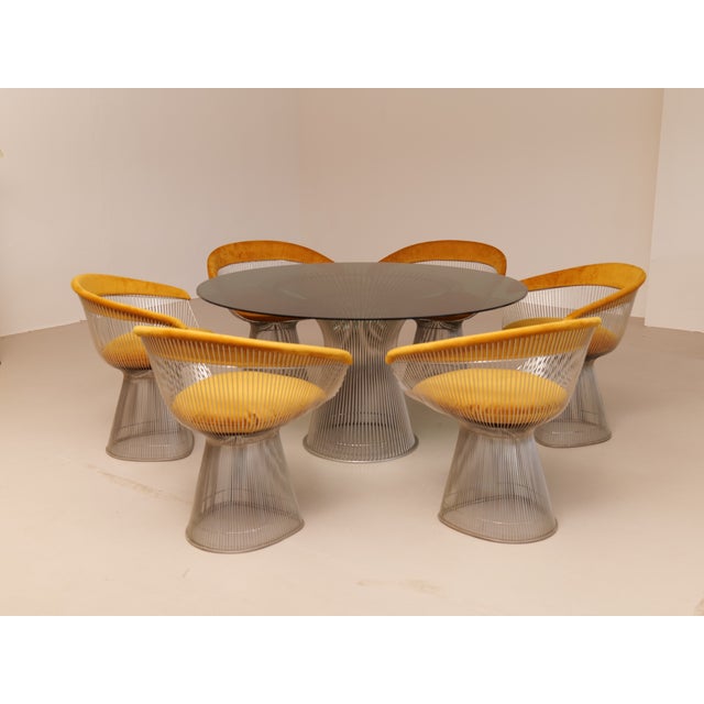 Vintage Nickel Warren Platner Dining Set from Knoll Inc. / Knoll International, 1970s, Set of 7 For Sale - Image 9 of 9