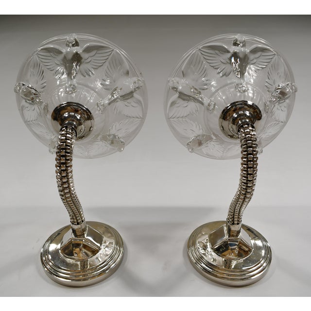 Metal Pair of French Art Deco Wall Sconces by Boris Lacroix 1930s France - Two Pair Available For Sale - Image 7 of 16