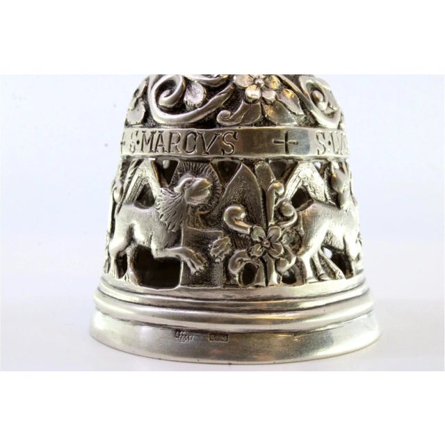 Silver Altar Bell with Cut-Out Reliefs For Sale - Image 4 of 10